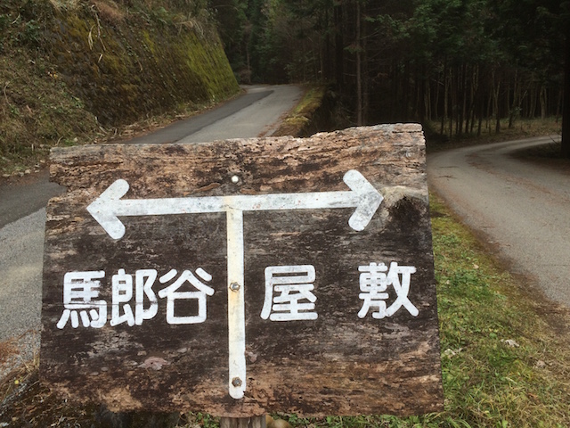 木の道路標識